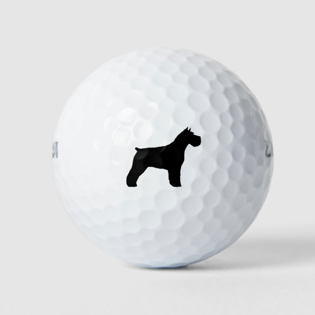Schnauzer Silhouette Golf Balls (Front)