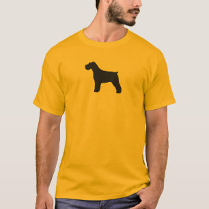 Schnauzer Silhouette with Natural Ears T-Shirt