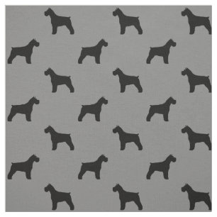Schnauzer Silhouettes Pattern Fabric
