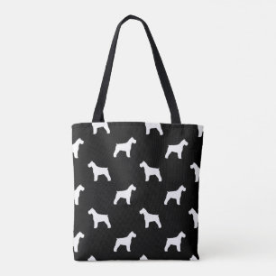Schnauzer Silhouettes Pattern Tote Bag
