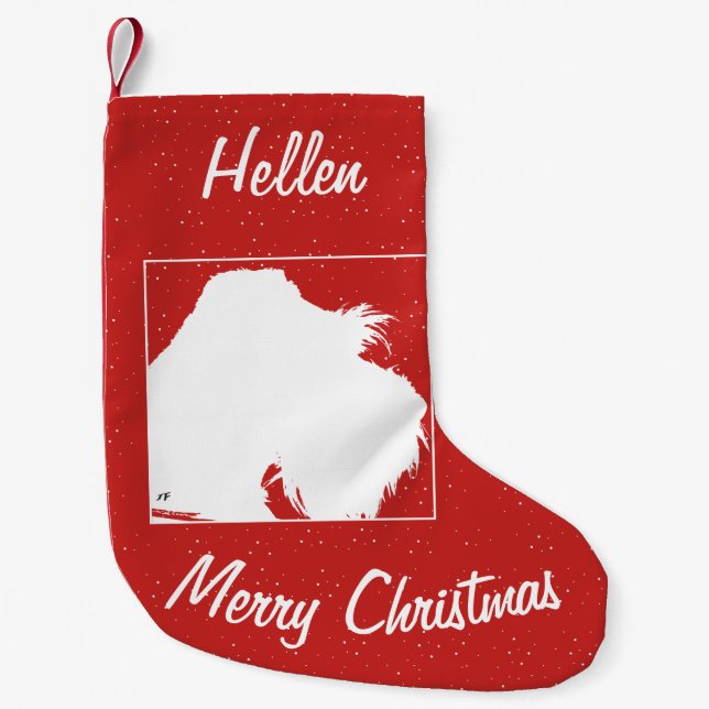 Schnauzer Small Christmas Stocking (Front)