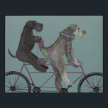 Schnauzer Tandem Faux Canvas Print<br><div class="desc">Schnauzer Tandem by Fabfunky. Features schnauzers riding a bicycle in a whimsical,  steampunk style. | 192047D</div>