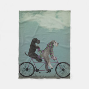 Schnauzer Tandem Fleece Blanket