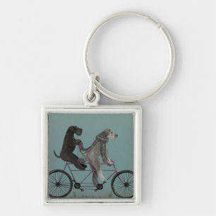 Schnauzer Tandem Key Ring
