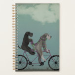 Schnauzer Tandem Planner<br><div class="desc">Schnauzer Tandem by Fabfunky. Features schnauzers riding a bicycle in a whimsical,  steampunk style. | 192047D</div>
