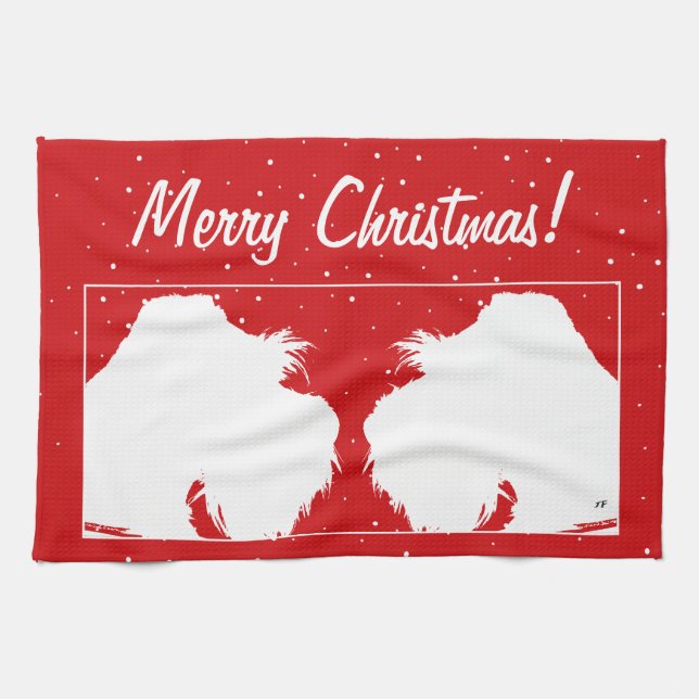 Schnauzer Tea Towel (Horizontal)