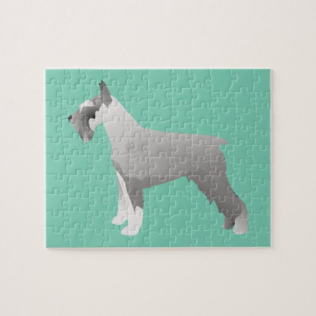 Schnauzer Templates ready to Customise Jigsaw Puzzle (Horizontal)