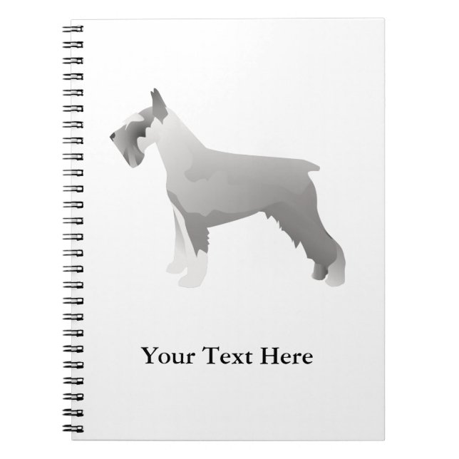Schnauzer Templates ready to Customise Notebook (Front)