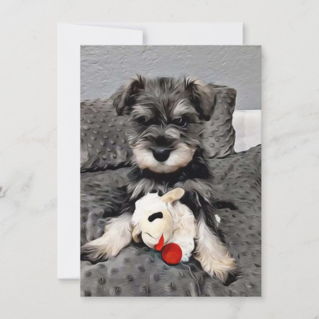 Schnauzer Thank You card (Front)