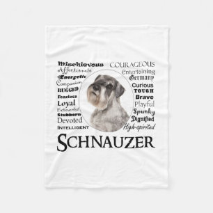 Schnauzer Traits Fleece Blanket