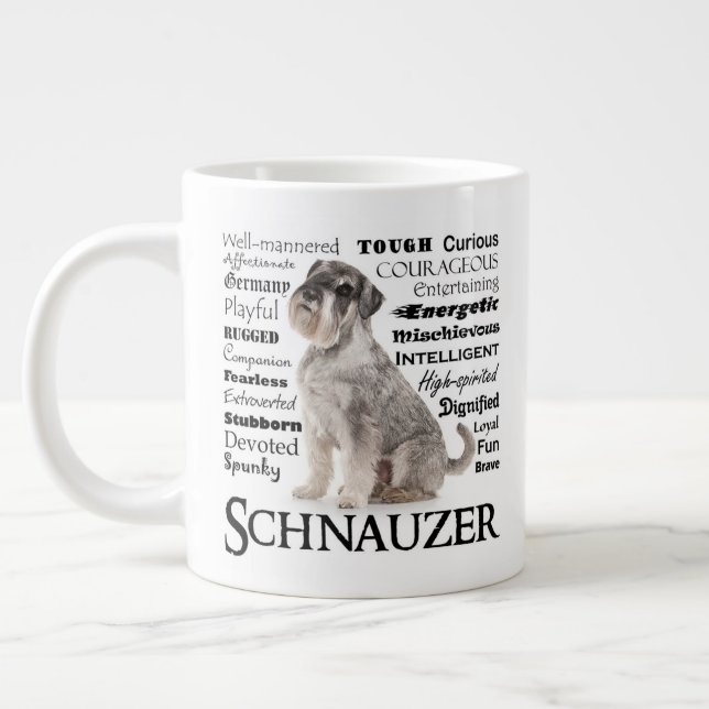 Schnauzer Traits Jumbo Mug (Left)