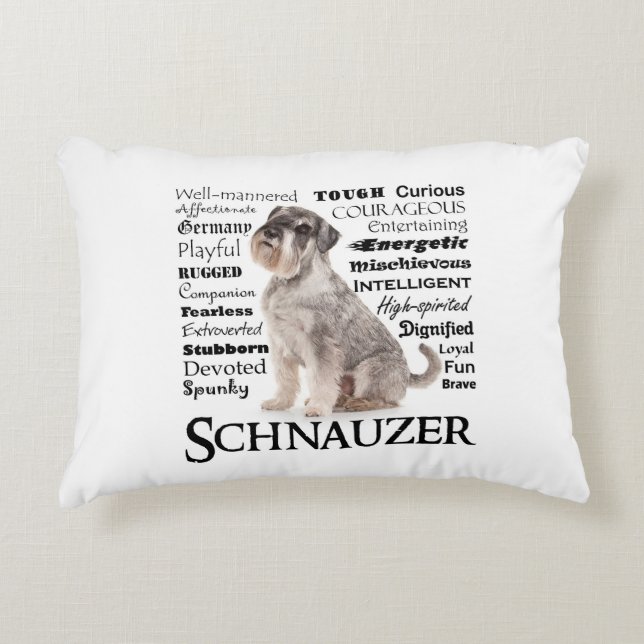 Schnauzer Traits Pillow (Front)