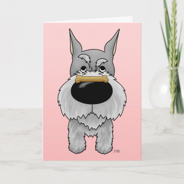 Schnauzer Valentine Holiday Card (Front)