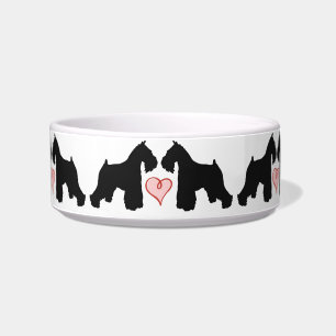 Schnauzer Water and Food Bowl