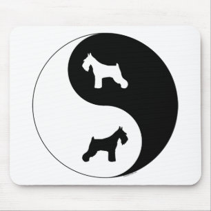 Schnauzer Yin Yang Mouse Pad