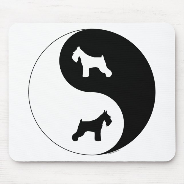 Schnauzer Yin Yang Mouse Pad (Front)