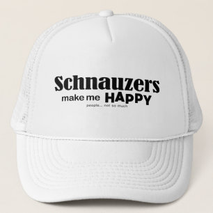 Schnauzers Make Me Happy Trucker Hat