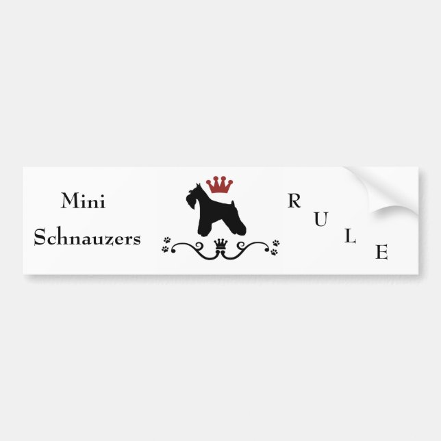 Schnauzers Rule Bumper Sticker (Front)