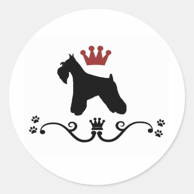 Schnauzers Rule Stickers (Front)