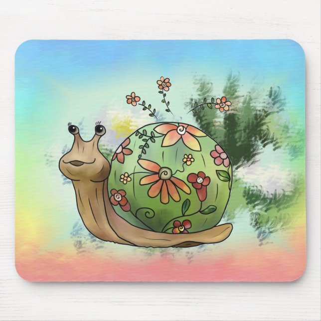 Schnecke am Teich  Mouse Pad (Front)