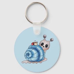 Schneckenhaus blau key ring