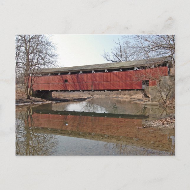 Schnecksville Covered Bridge Postcard (Front)