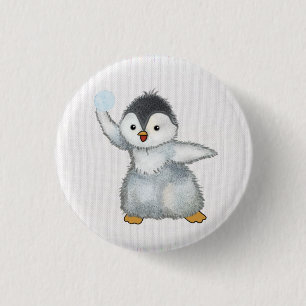 Schneeballschlacht 3 cm round badge