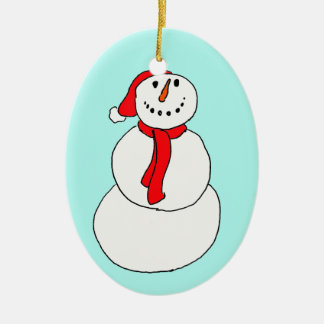 Schneemann Ceramic Tree Decoration