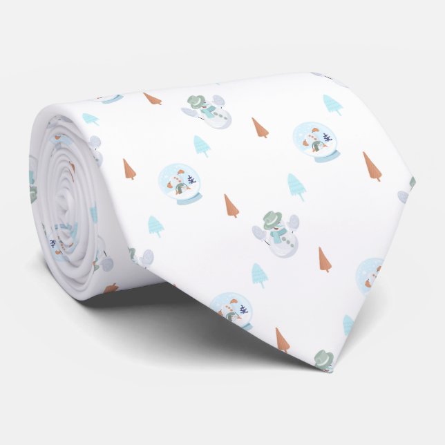 Schneemann Pattern Tie (Rolled)