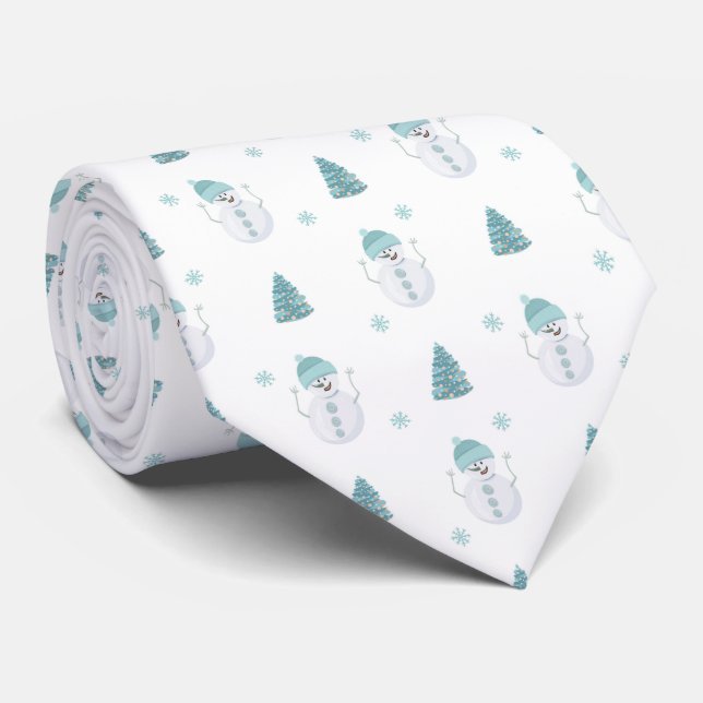 Schneemann Pattern Tie (Rolled)