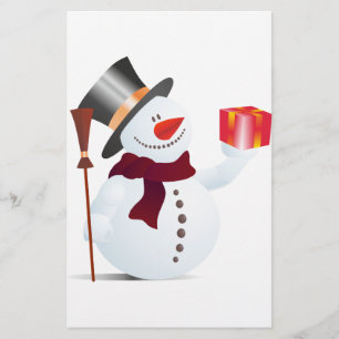 Schneemann / Snowman for Christmas / X-mas Stationery