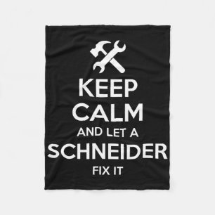Schneider Funny Surname Birthday Family Tree Reuni Fleece Blanket
