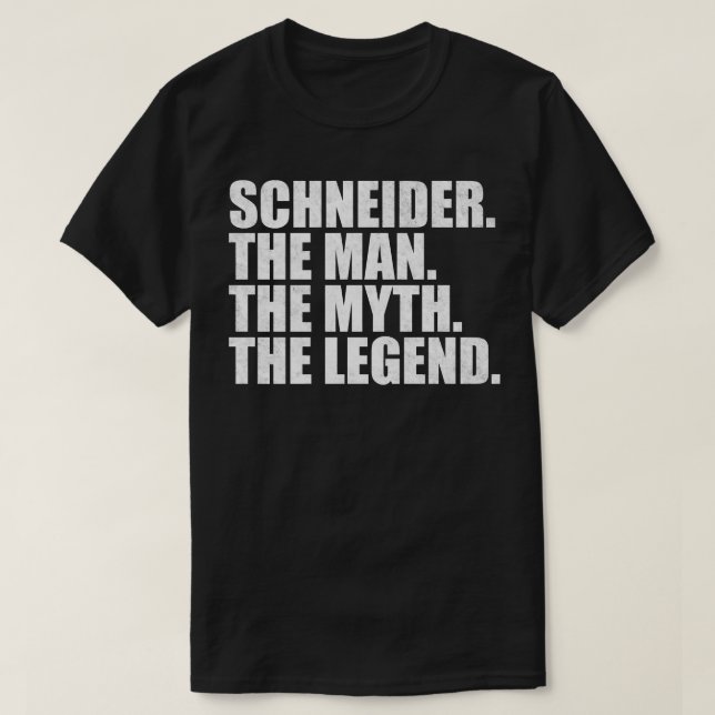 SchneiderSchneider Family name Schneider last Name T-Shirt (Design Front)