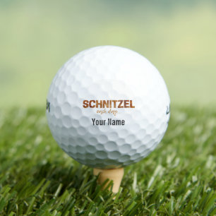 Schnitzel Each Day Funny Cutlet Escalope Design Golf Balls