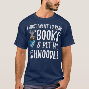 Schnoodle Avid Book Reader Funny Dog Mum Gift T-Shirt