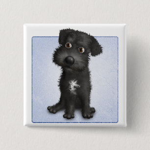 Schnoodle (Black) 15 Cm Square Badge