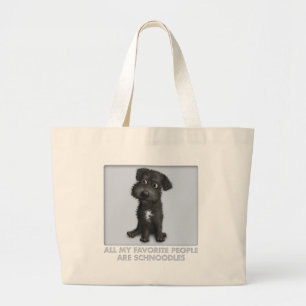Schnoodle (Black) Favourite Large Tote Bag