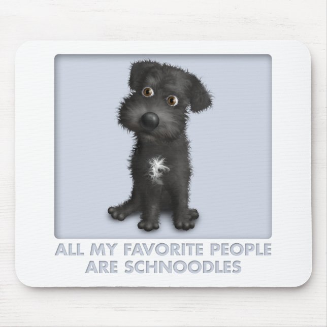 Schnoodle (Black) Favourite Mouse Pad (Front)