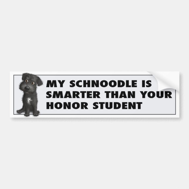 Schnoodle (Black) Honour Bumper Sticker (Front)