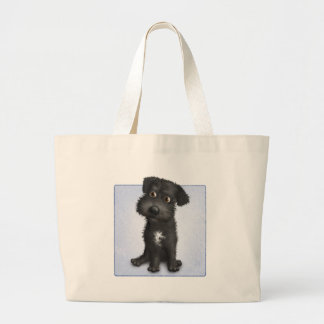 Schnoodle (Black) Large Tote Bag