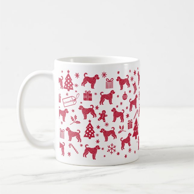 Schnoodle Christmas Design Coffee Mug (Left)