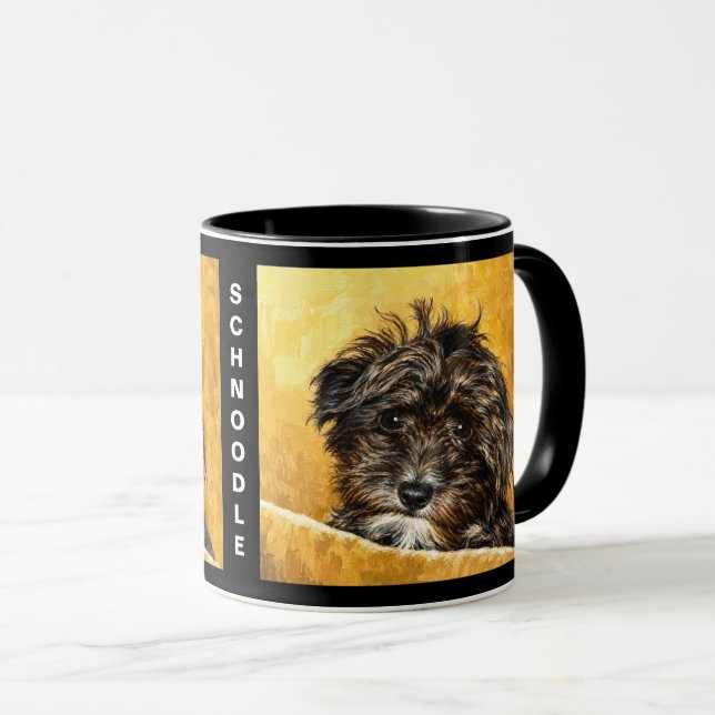 Schnoodle Dog Personalised Combo Mug (Front Right)