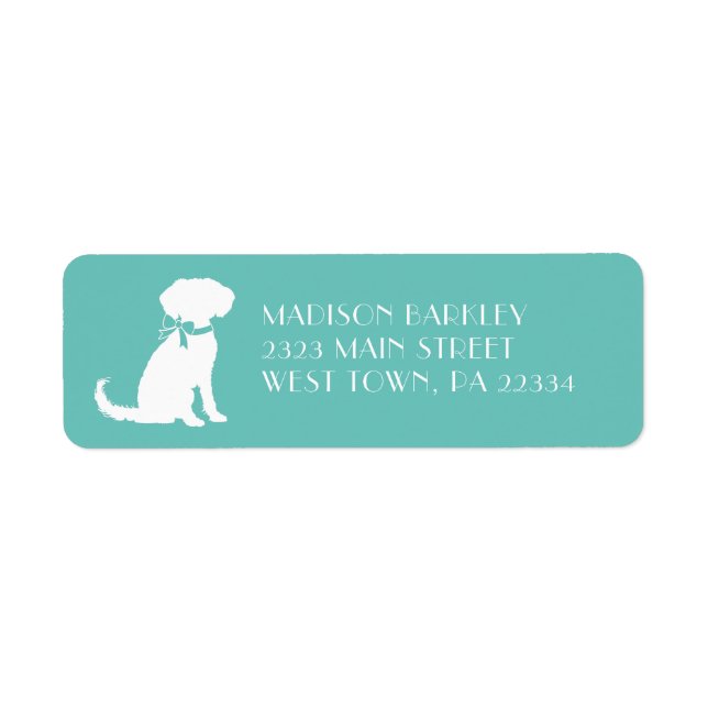 Schnoodle Dog Puppy Return Address Label (Front)