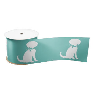 Schnoodle Dog Puppy Satin Ribbon