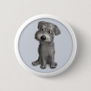 Schnoodle (Grey) Button