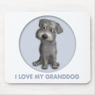 Schnoodle (Grey) Granddog Mouse Pad