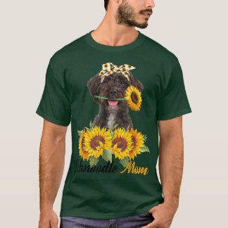 Schnoodle Mum Sunflower Summer Dog Mum Mama Women  T-Shirt