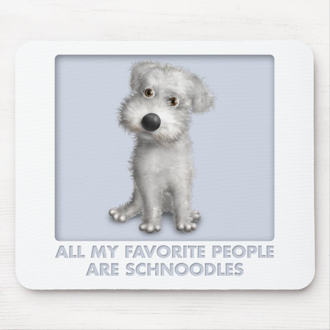 Schnoodle (White) Favourite Mouse Pad (Front)