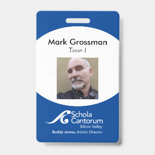 Schola CantorumSilicon Valley Member tag + lanyard ID Badge