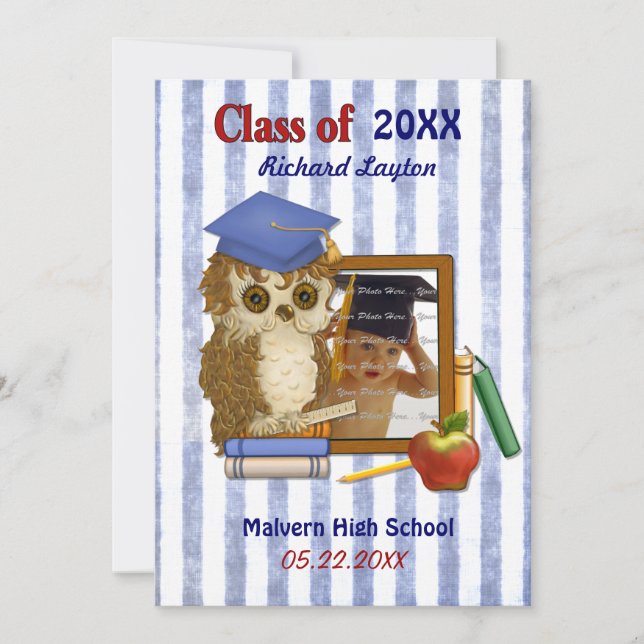 Scholar Owl - Graduation Invitation (Front)